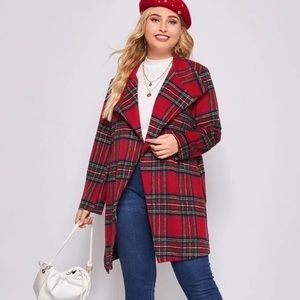 Tartan plaid overcoat new